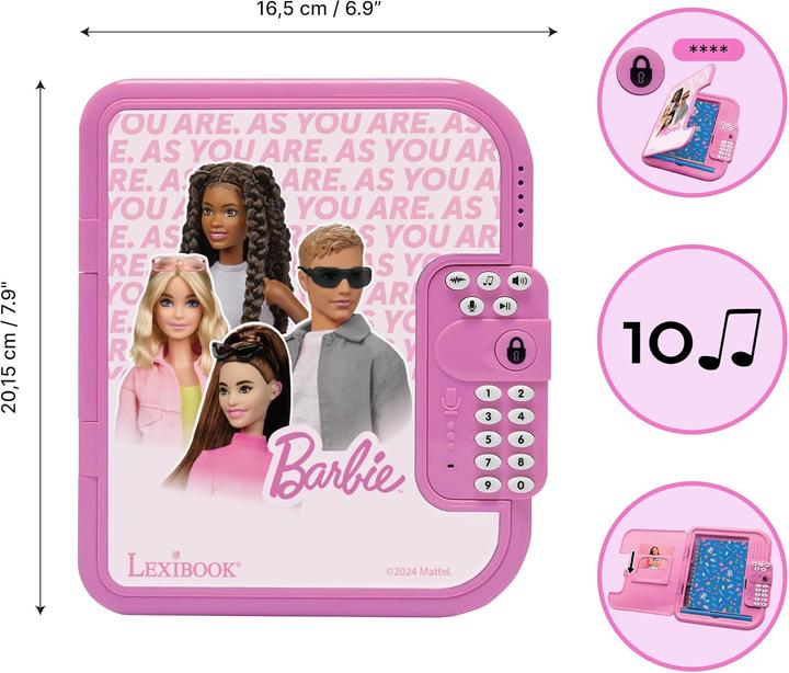 Actual product image Lexibook Elektronisches Tagebuch Barbie mit Stift & Notizbuch