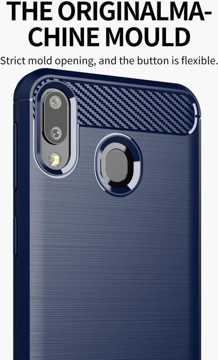 Produktbild Cadorabo TPU Ultra Slim carbon edelstahl Kombi Cover (Samsung Galaxy A20, Samsung Galaxy M10s, TCL A30)