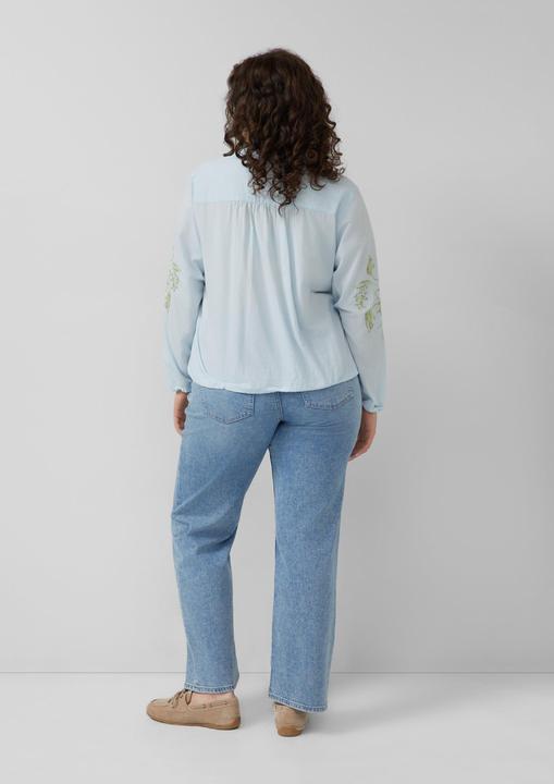Immagine prodotto s.Oliver Baumwollbluse im O-Shape mit Stickerei (46)