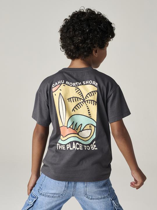 Immagine prodotto Vertbaudet Jungen T-Shirt mit Motiv vorn und hinten, mit Recycling-Baumwolle (110)