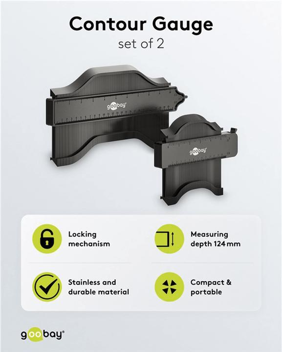 Image du produit Goobay Gabarit de contour, jeu de 2 (12.40 cm)