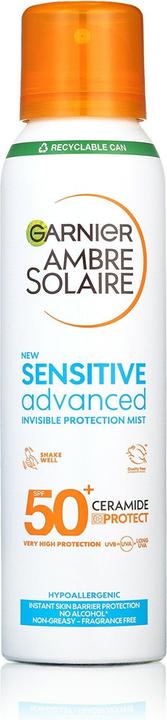 Actual product image Garnier Ambre Solaire Sensitive Advanced Invisible Protection Mist (Sun spray, SPF 50, 150 ml)