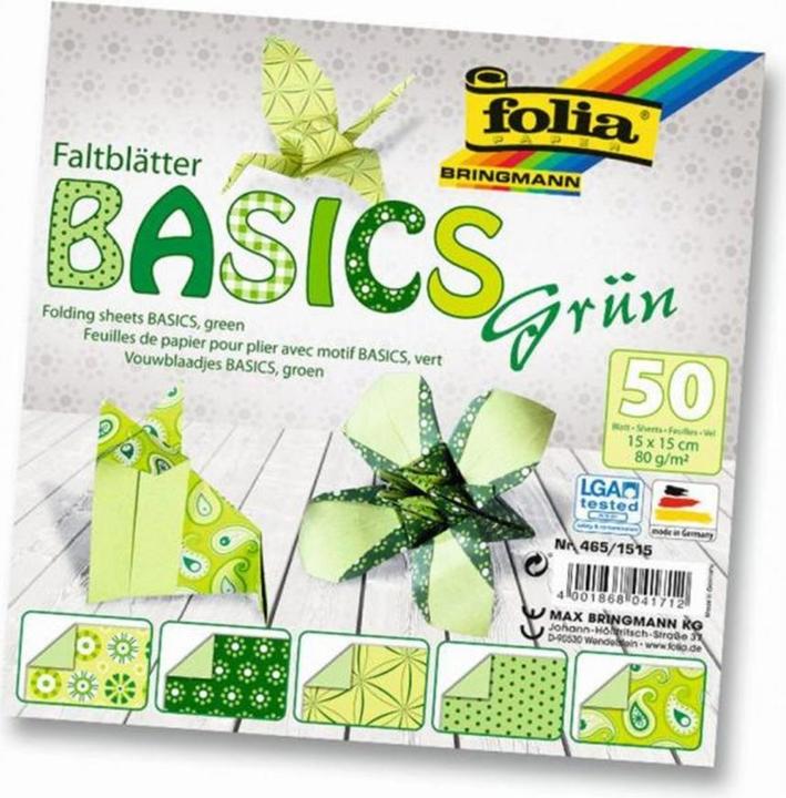 Produktbild Folia Faltblätter Basics grün (80 g/m², 50x)