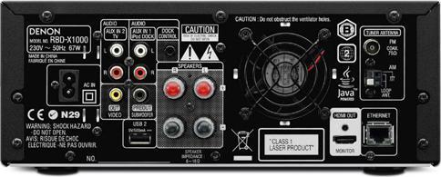Produktbild Denon D-X1000BD, Blu-ray Mini System, USB