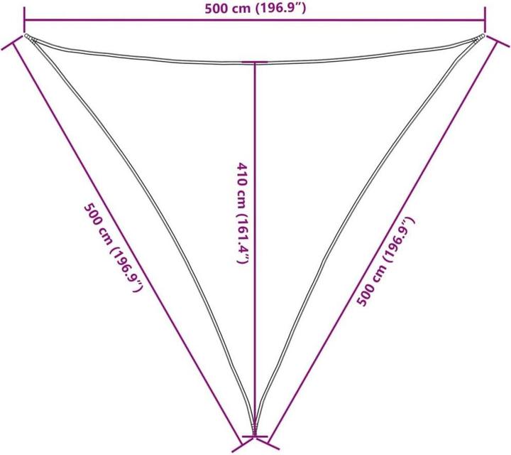 Produktbild vidaXL Sonnensegel (500 x 500 x 500 cm)