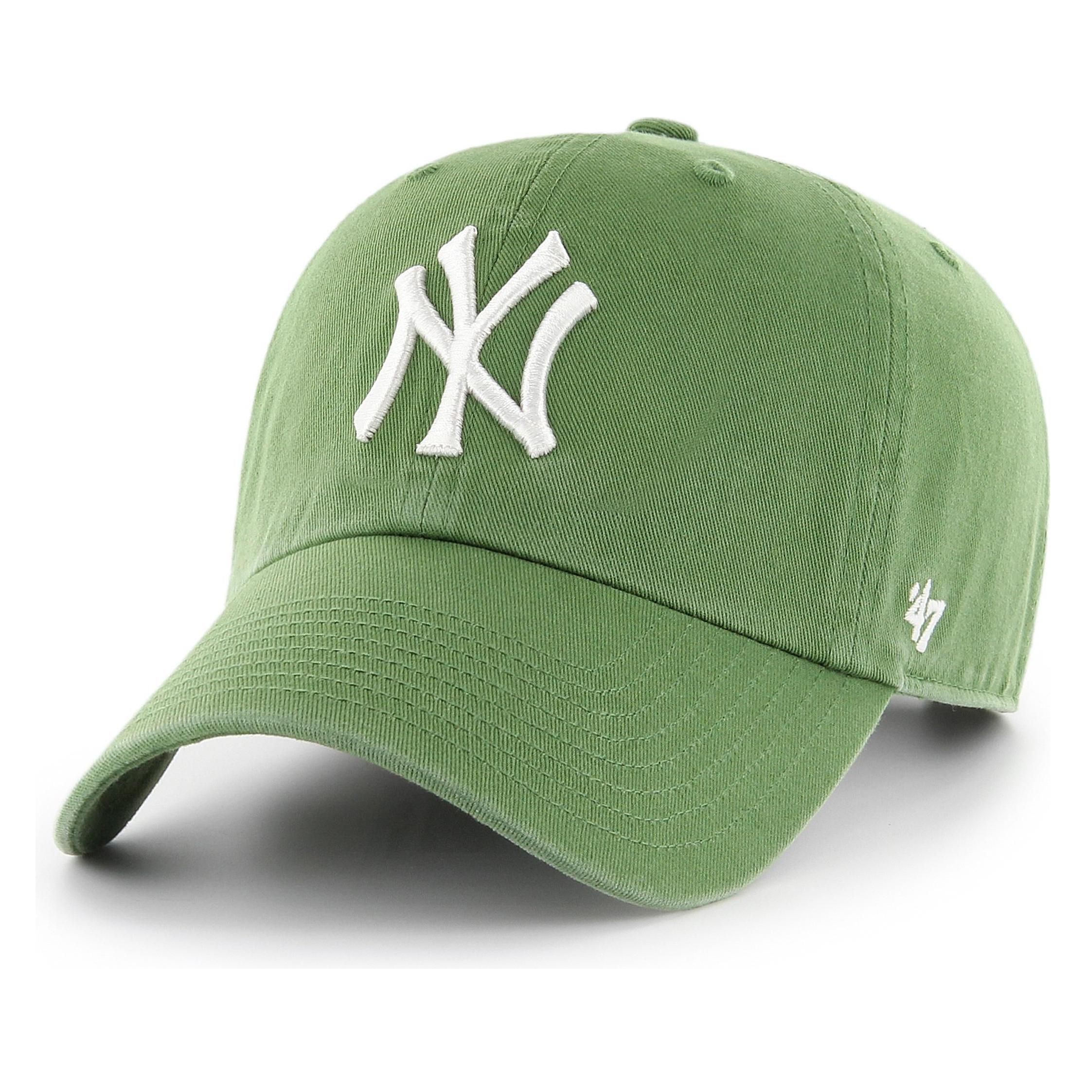 47 Brand, Herren, Cap, Adjustable Cap - Clean Up New York Yankees Grün, Grün, (One Size)