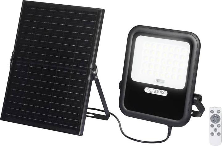 Produktbild Sygonix SY-6313014 Solar-Wandstrahler 20 W Warmweiss Schwarz (2000 lm, IP44)