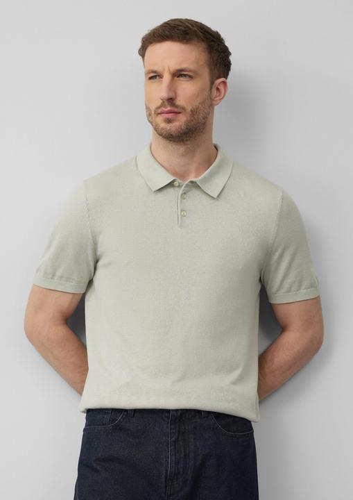 Produktbild s.Oliver Strickpullover Weiches Strick-Poloshirt aus Baumwoll-Seidenmix (S)