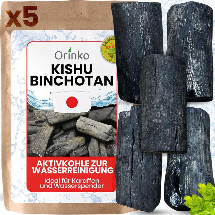 Orinko Binchotan Aktivkohle Wasserfilter Japan 5er-Pack (5x)