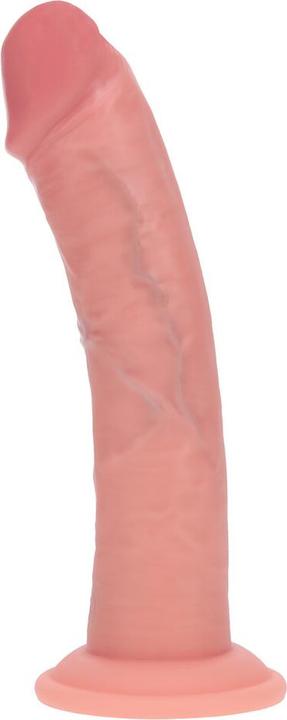 Produktbild RealRock Dual Density Silicone Curved Realistic Vibrating Dildo with Suction Cup - 8 / 20,3 cm - Flesh