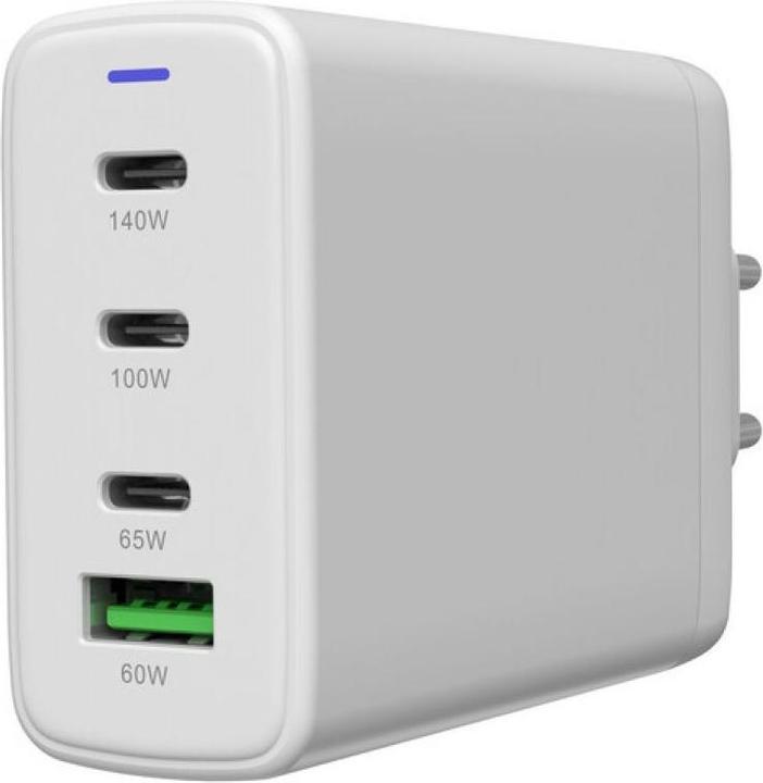 Canyon Adapter charger CU140ACC GaN 150W 3xPD 1xQC EU White (150 W, 4 ports)