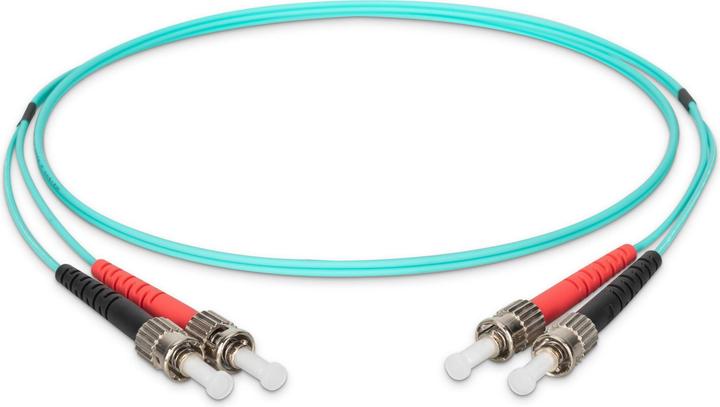 Produktbild Digitus LWL Patchkabel ST zu ST Multimode 50/125 m Duplex Länge 1m Klasse OM3 (1 m)