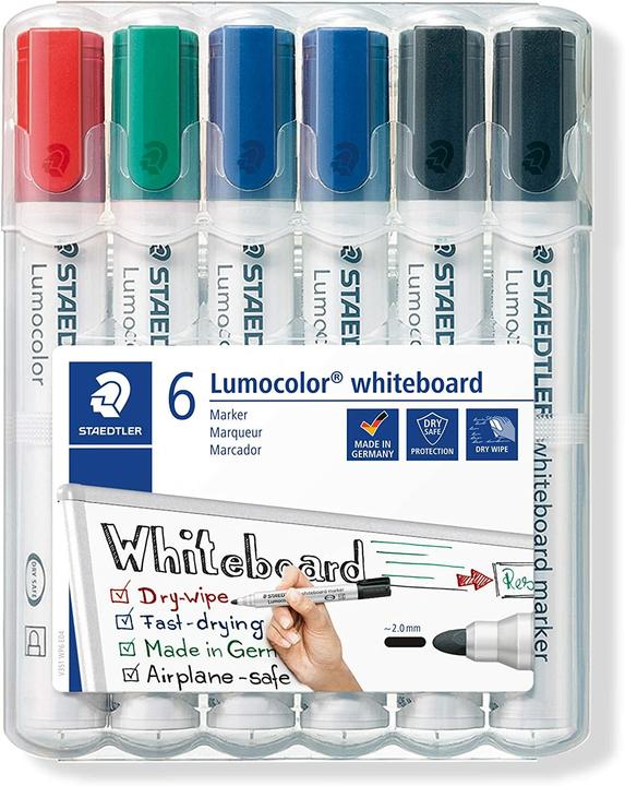 Actual product image Staedtler 6 351 WP6 X Whiteboard marker, assorted colours 2.0 mm (6x)