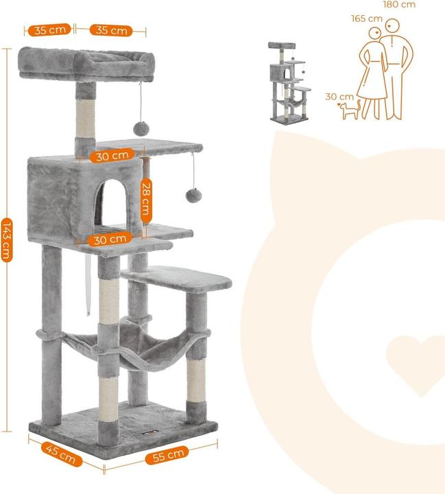 Produktbild Feandrea Tiger (143 cm, Grau)