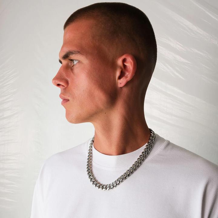 Produktbild K12 - Silver Cuban Chain - 13 mm (Chirurgenstahl 316L)