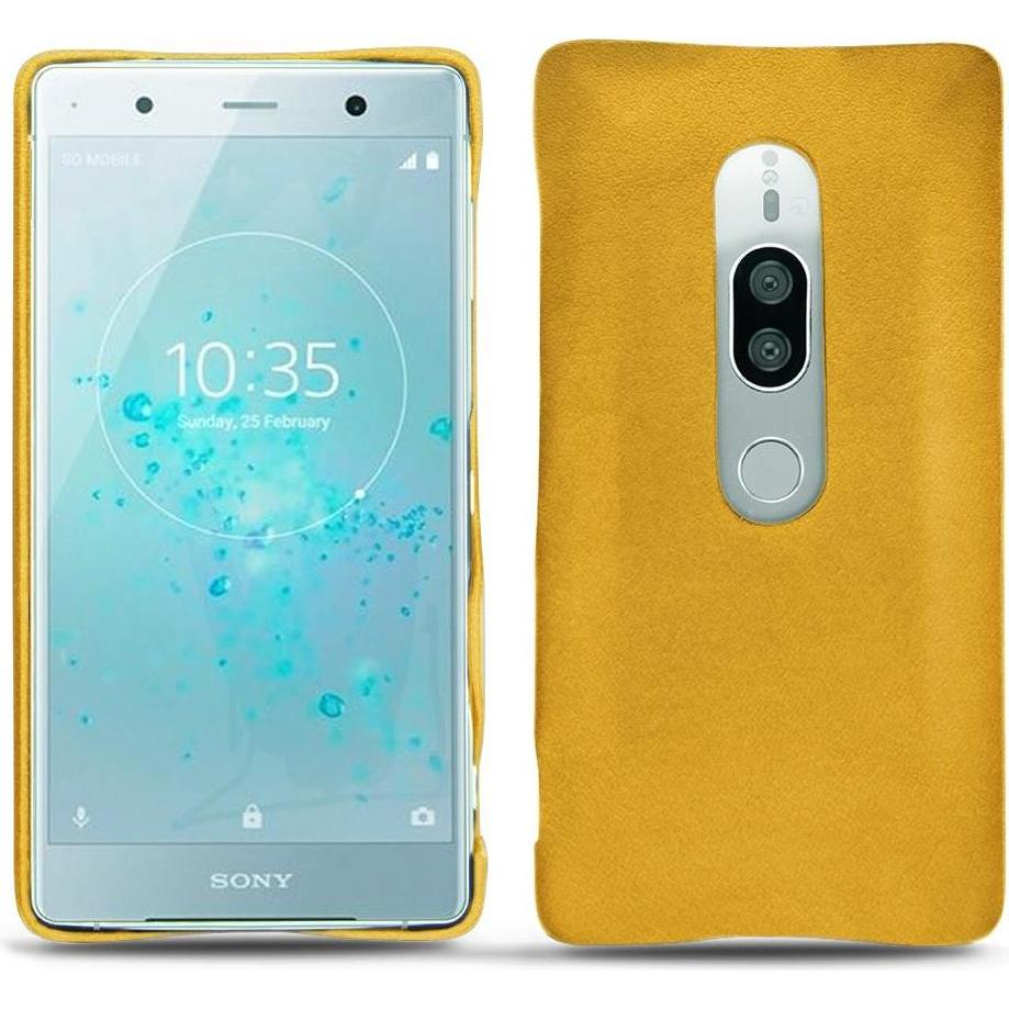 Noreve Lederschutzhülle (Sony Xperia XZ2 Premium), Smartphone Hülle, Orange