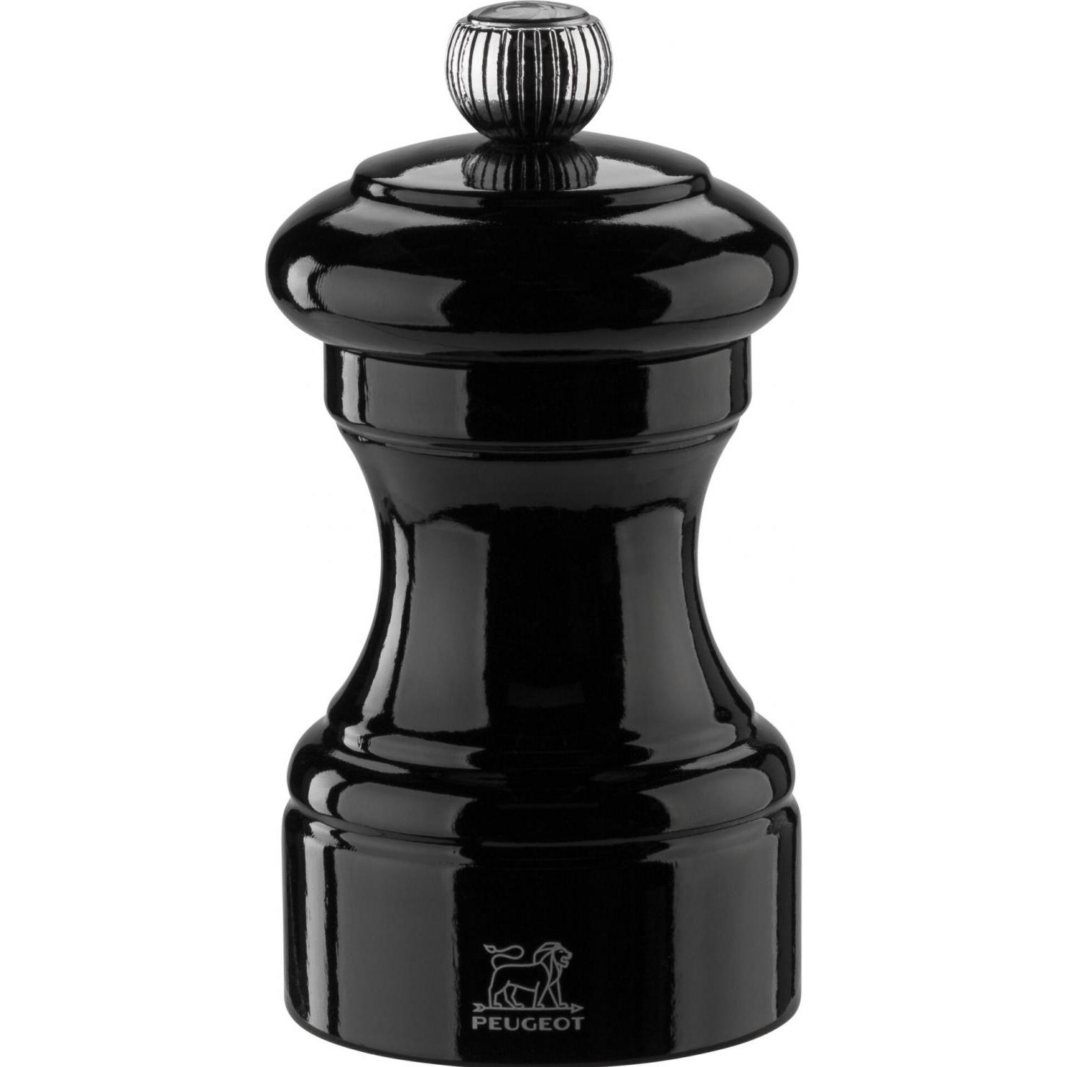 Peugeot Bistro Salzmühle 10 cm Schwarz lackiertes Holz, Pfeffermühle + Salzmühle, Schwarz