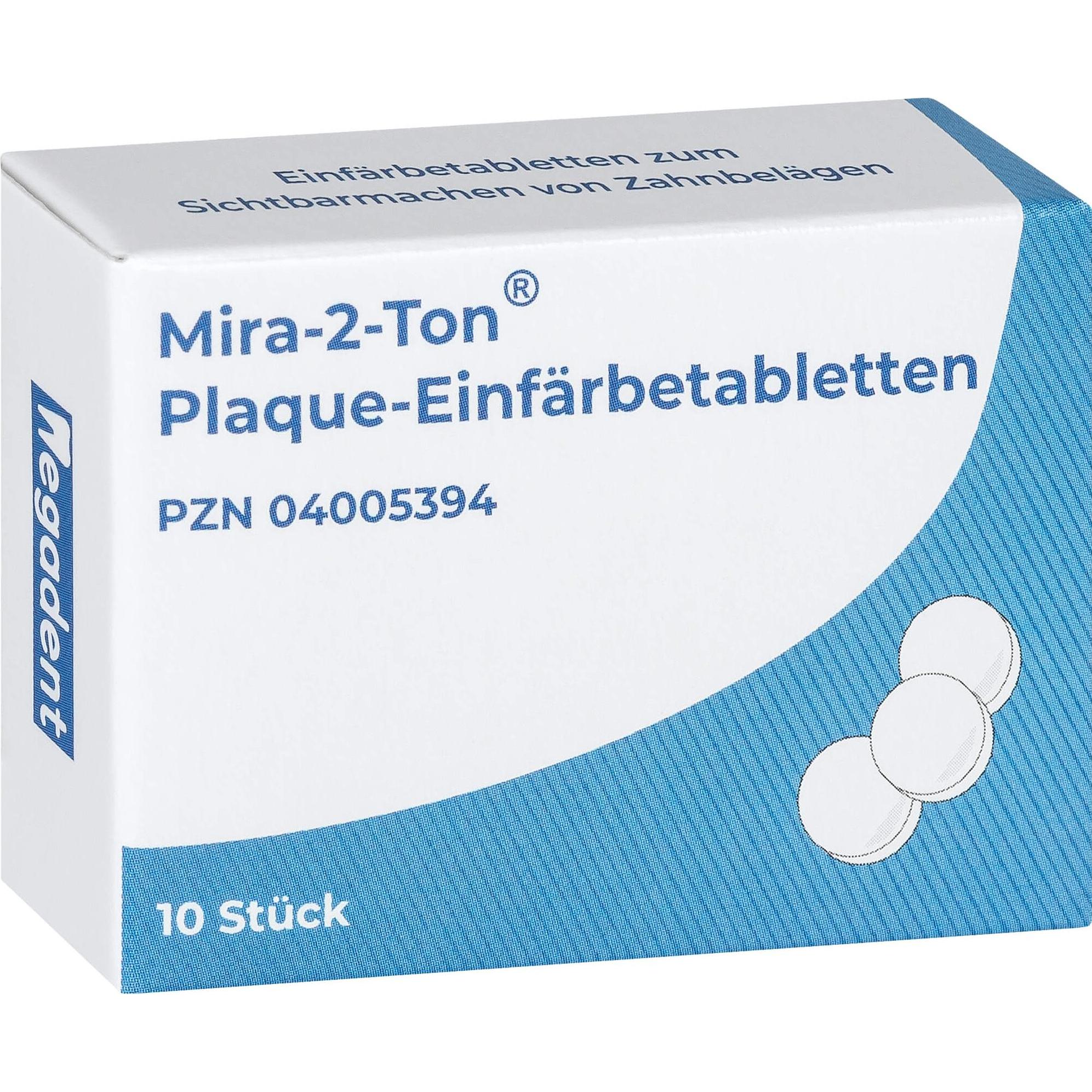 Megadent, Zahnpasta, Mira 2 Ton Plaque Einfärbetabletten, 10 St TAB