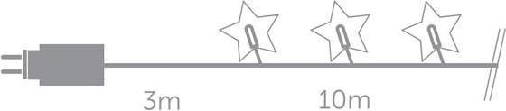Image du produit Light Creations Novastarlight LED - 10 m - 40 étoiles - blanc - câble transparent - 24 V (10 m)