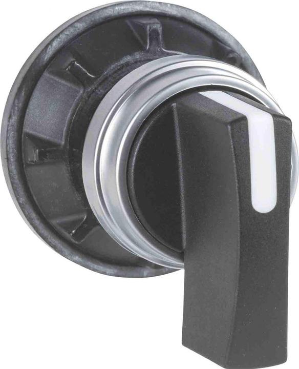 Schneider Electric Operating element with front ring Ø 29mm, art. front, silver coloured, toggle, black