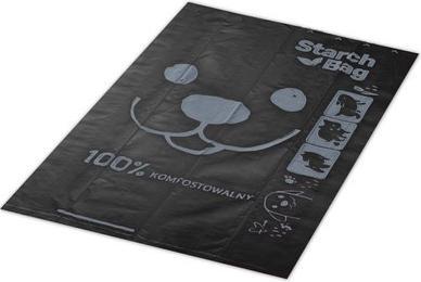 Actual product image Starch Bag STARCHBAG BIO compostable poo bags black - 8x15 pieces (Cat, Dog)