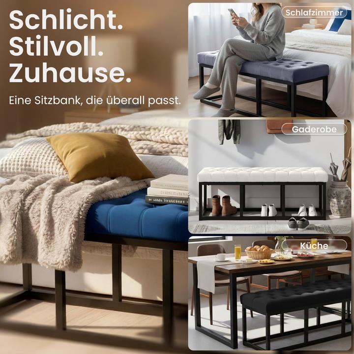 Produktbild CLP Polson Samt Schwarz (150 cm)