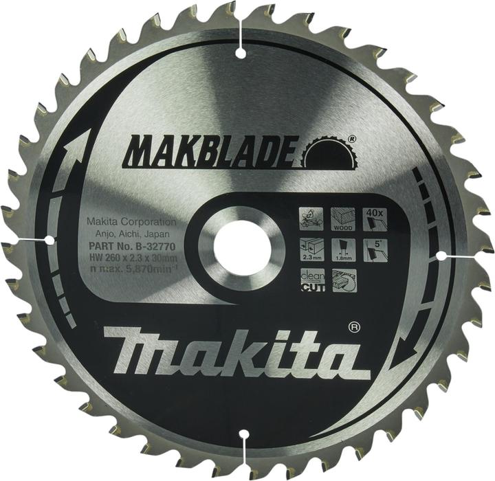 Produktbild Makita Kreissäge 260x30x 40 Zähne