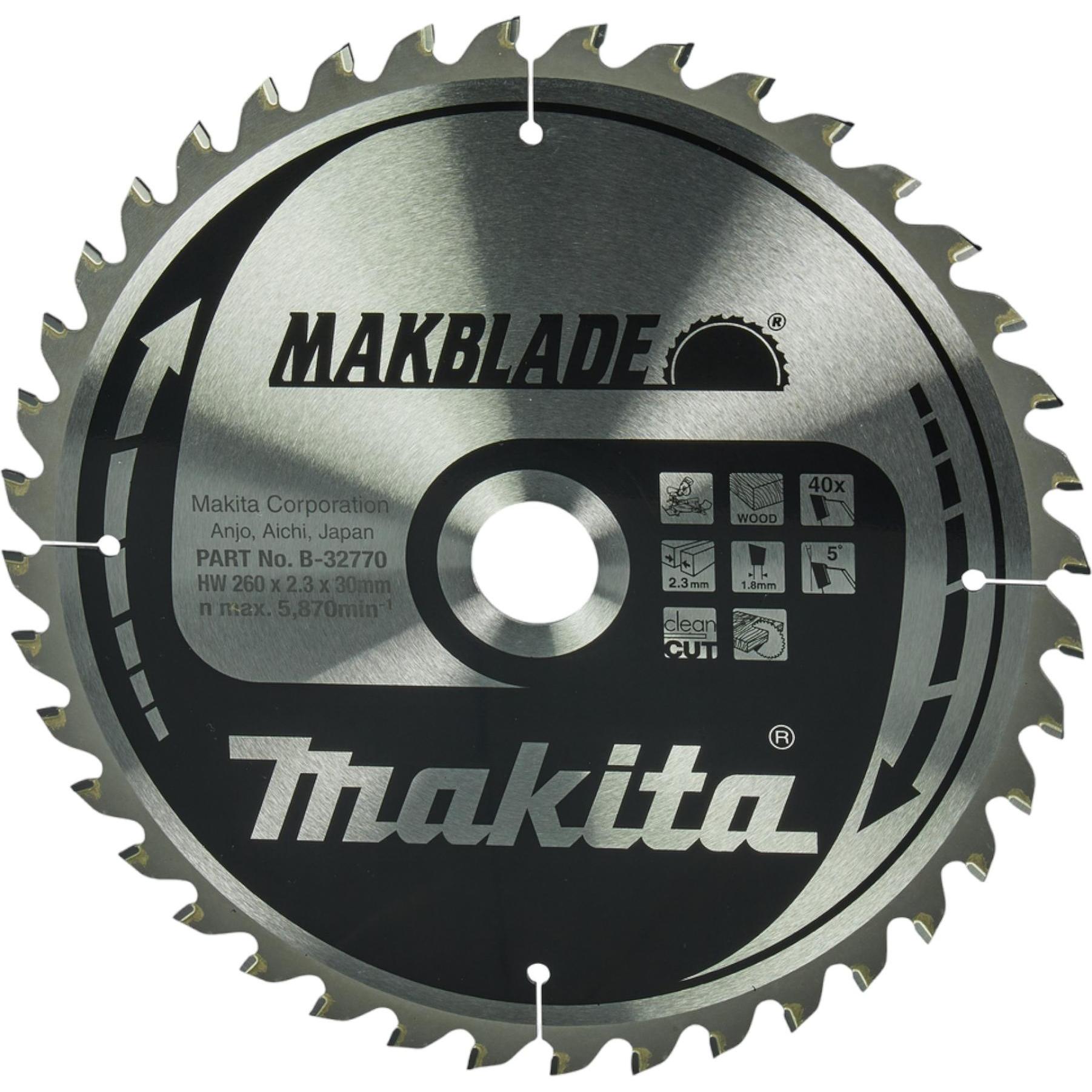 Makita, Sägeblatt, Kreissäge 260x30x 40 Zähne