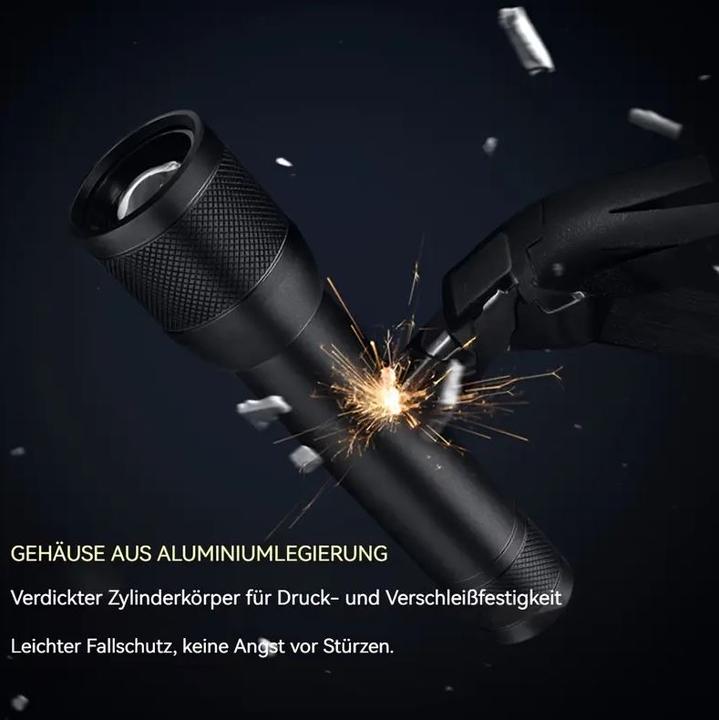 Actual product image Dema LED-Taschenlampe mit Fokus 1000 Lumen 1200mAh Akku (1000 lm)