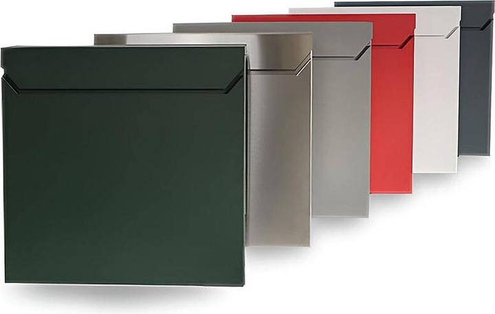 Actual product image SafePost 800 Letterbox grey-grey. RAL9007 matt