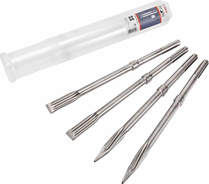 Image du produit Bosch Professional Zubehör PRO SDS max-5C Jeu de burins, burin pointu 400 mm, burin plat 25 x 400 mm, 2+2 pcs. (25 mm)