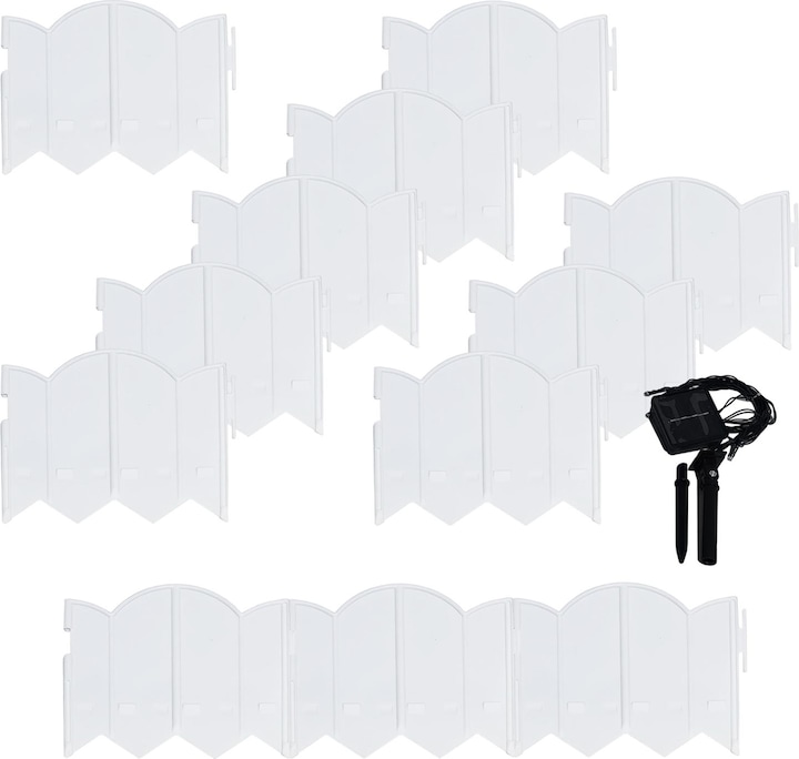 Produktbild HTI-Living Beeteinfassung 1000 cm Zierzaun Cloud mit Beleuchtung (1008 cm)