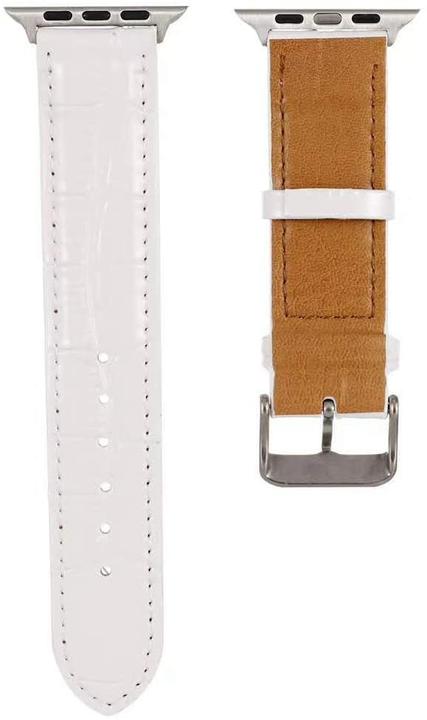 Immagine prodotto PhoneLook Bracciale coccodrillo blanc 38mm / 40mm / 41mm (41 mm, 38 mm, 40 mm, Ecopelle)