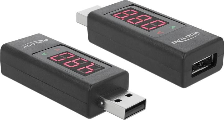 Delock Adaptateur d'ampèremètre USB avec affichage LED (USB 2.0, 2.20 cm)
