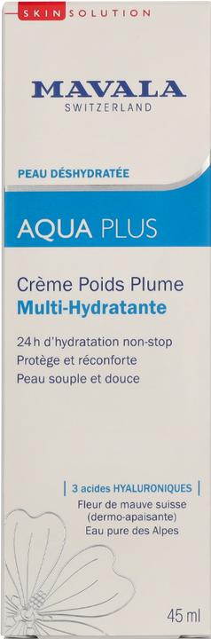 Actual product image Mavala Swiss Skin Solution - Aqua Plus Crème Poids Plume Multi-Hydratante (45 ml, 24h cream)