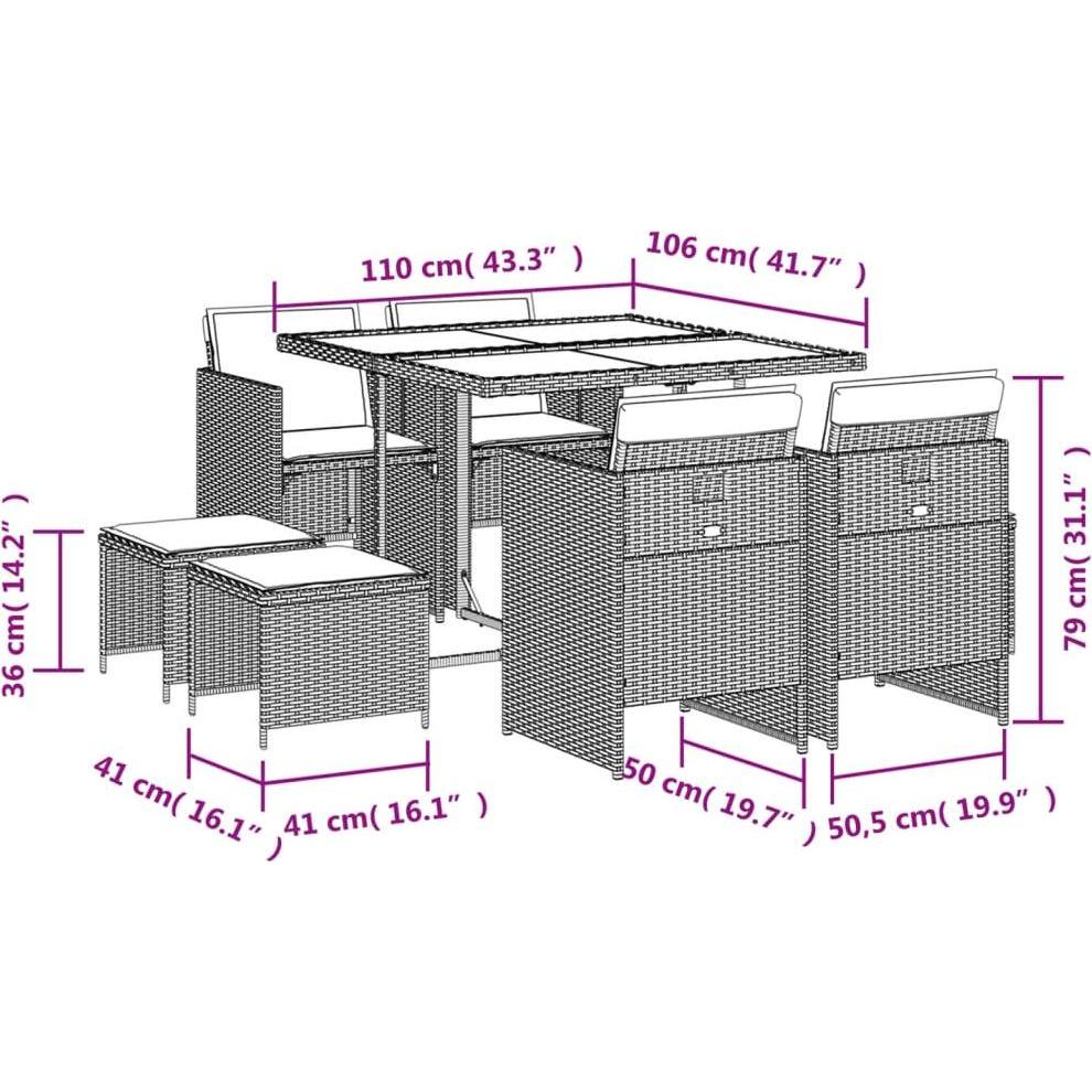 Thumbnail - VidaXL, Gartentisch + Balkontisch, Inness (110 cm)