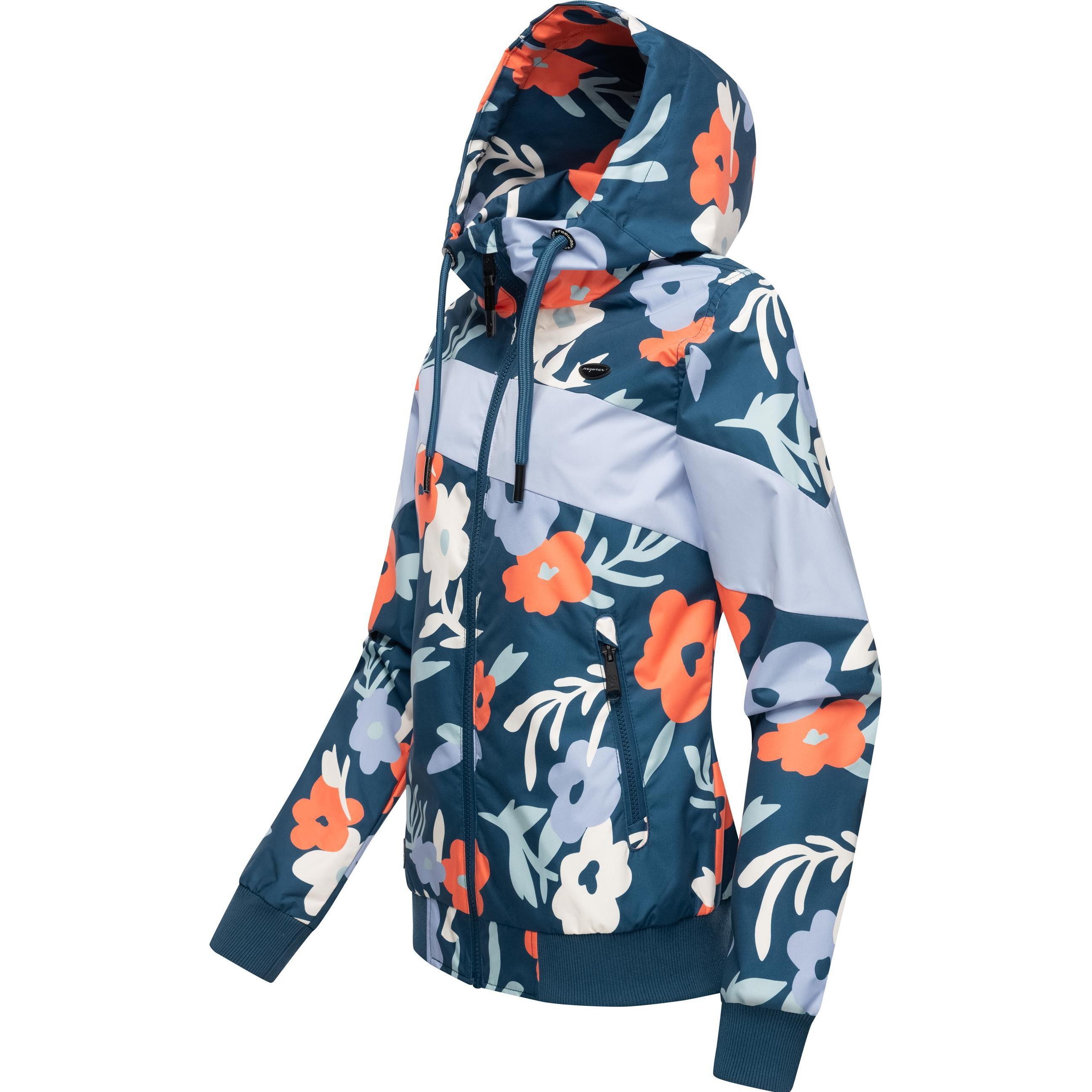 Thumbnail - Ragwear, Damen, Jacke, Nuggie Block Flower (L), Türkis, L