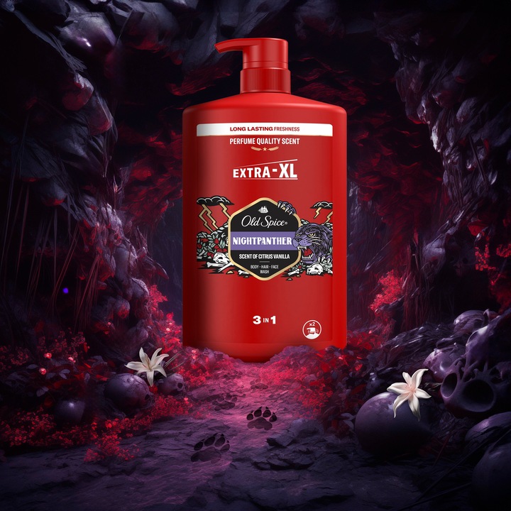 Image du produit Old Spice Shampooing & Body Wash Night Panther Shampooing pour cheveux (1000 ml, Shampoing liquide)