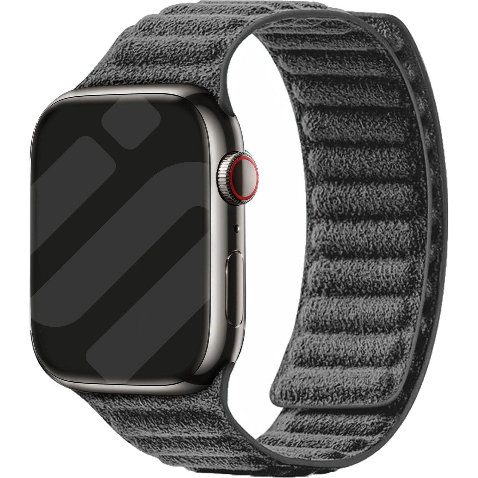 Thumbnail - Strap-it Armband (Alcantara-Stoff, Apple Watch), Uhrenarmband, Schwarz