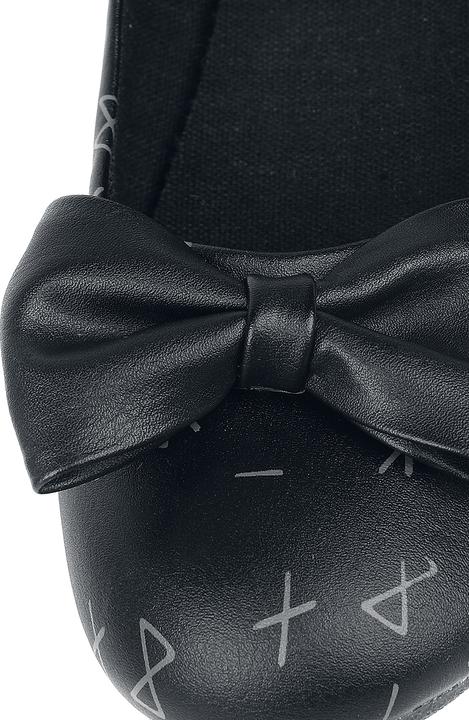 Produktbild Black Premium Ballerinas mit Schleife und Print (38)