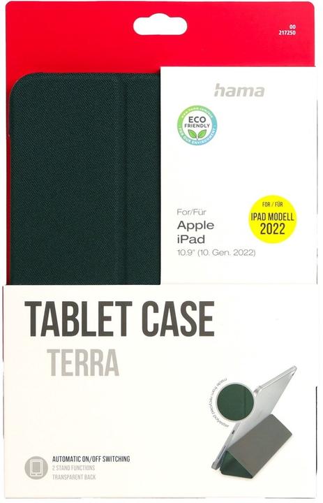 Image du produit Hama Étui pour tablette Terra pour Apple iPad 10.9 (10e gén. 2022), vert (Apple iPad 2022 (10e génération))