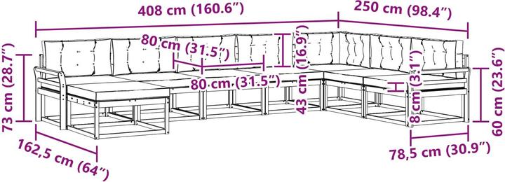 Produktbild vidaXL Outdoor-Sofa