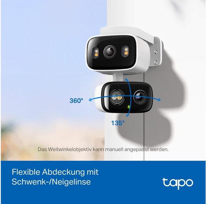 Produktbild TP-Link Netzwerkkamera Tapo C246D 2K QHD, 2.4 GHz, 360° (2304 x 1296 Pixels)