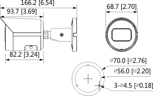 Actual product image Dahua NET CAMERA 4MP IR BULLET/DH-IPC-HFW2441S-S-0280B (2688 x 1520 pixels)