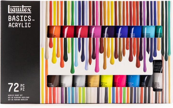 Actual product image Liquitex Basics - Acrylic paint - Complete set of 72 colors - 22ml (Multicoloured, 22 ml)