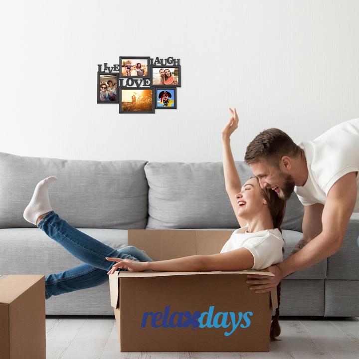 Image du produit Relaxdays Cadre photos Live Love Laugh (18 x 13 cm, 10 x 15 cm, 10 x 10 cm)