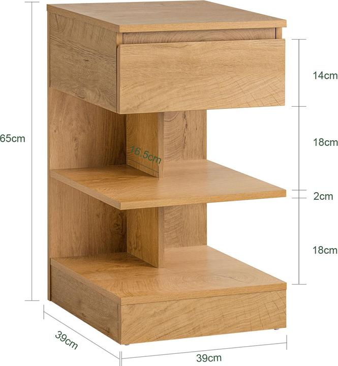 Actual product image SoBuy Bedside table (39 x 39 x 65 cm)