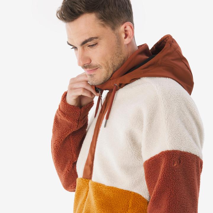 Image du produit Quechua Veste polaire sherpa de randonnée chaude homme, SH900 marron (XXL)