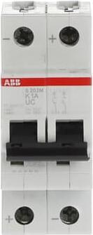 Actual product image ABB LS S202M-K1UC Automatic circuit breakerÂ K-Char., 10kA, 1A, 2P