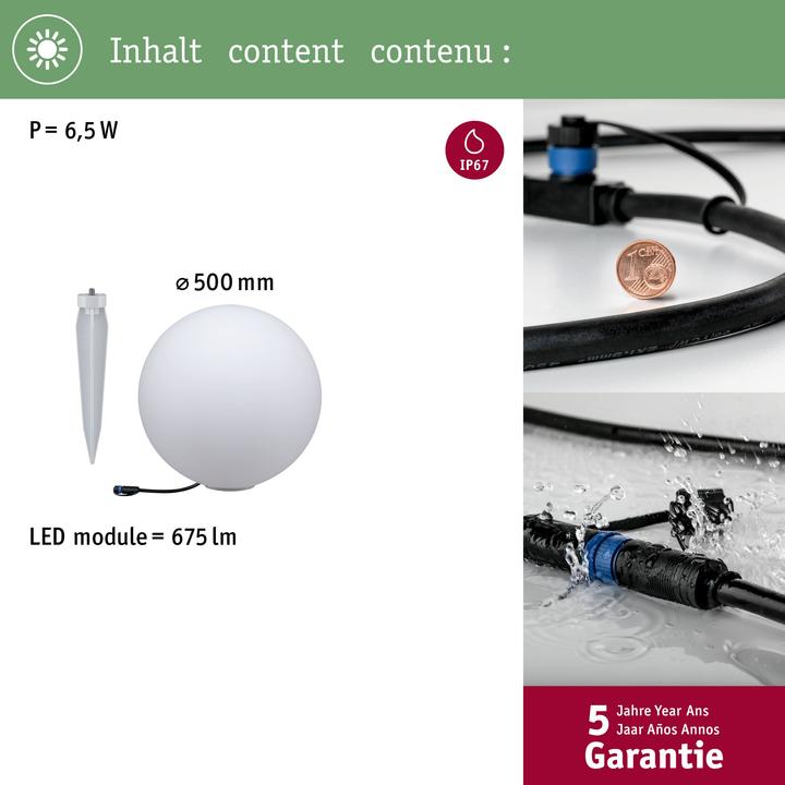 Produktbild Paulmann Outdoor Plug & Shine Globe (575 lm, IP67)